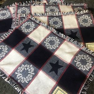 JACQUARD PATRIOTIC SET OF 100% COTTON  PLACEMATS